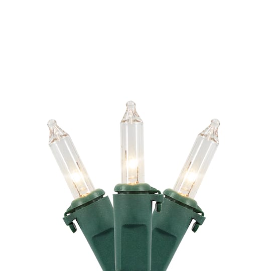 20ct. Clear Mini Christmas String Lights with Green Wire